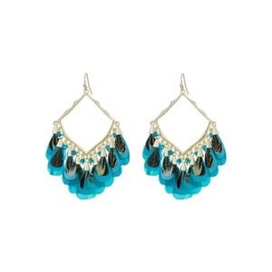 Kendra Scott blue and gold Raven earrings